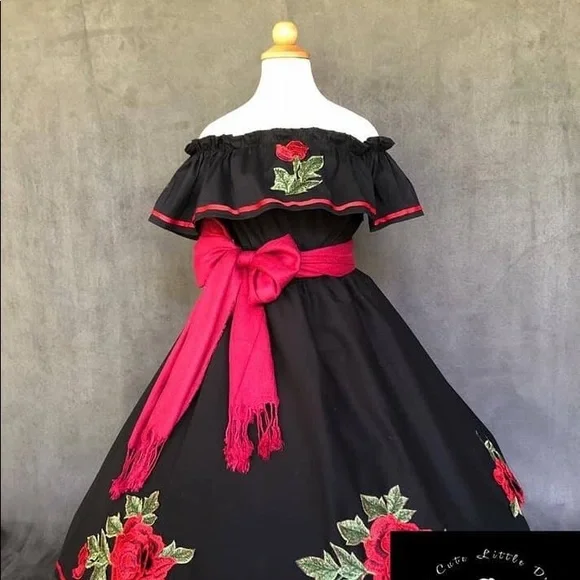 cute mexican dress Cute Mexican Dresses For Little Girls Mexican Girls Dress White Traditional Mexican Toddler Dress Embroidered Handmade